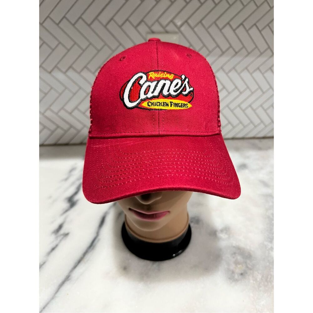 Raising Cane’s Chicken Fingers Hat Red Trucker Mesh Snapback Adjustable Cap